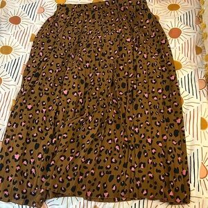 J Crew Leopard Print Maxi Skirt